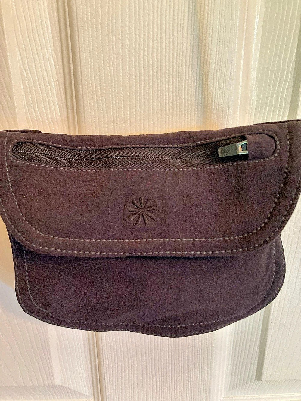 Athleta Black Crossbody Bag Minimalist Hiking Travel 7” x 5.5”